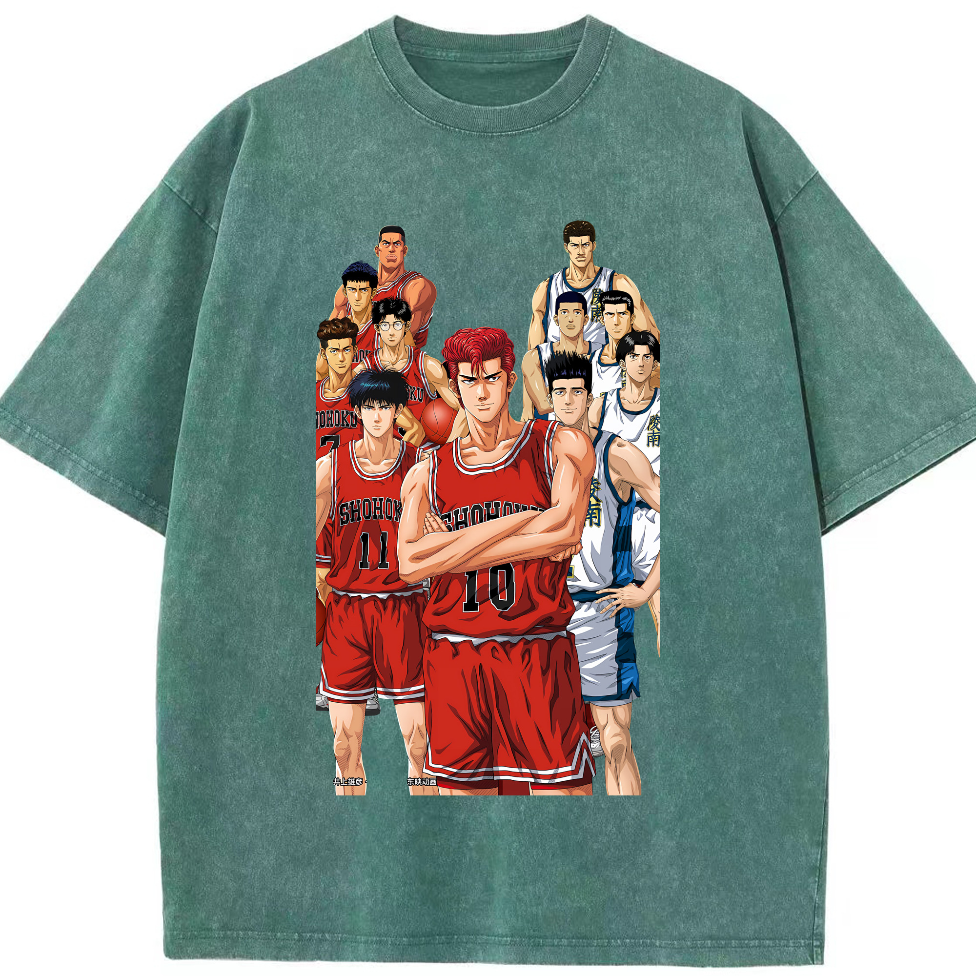 （画像用） SLAM DUNK／スラムダンク 綿100% ヴィンテージ風 半袖Tシャツ（フロントプリント）